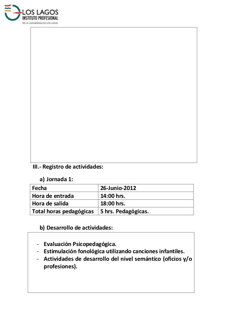 Bitacora de registro de actividades