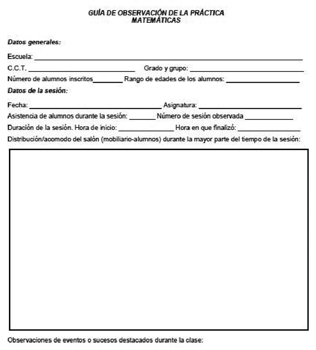 Registro de observacion de clase