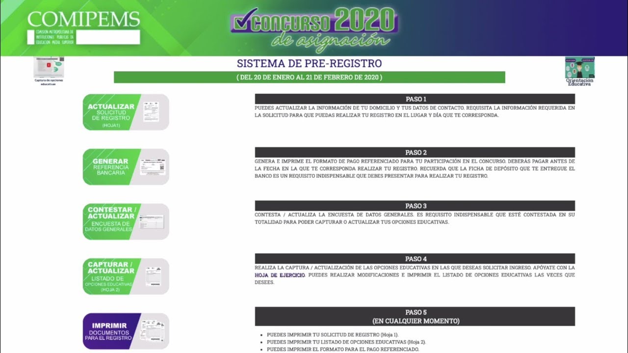 Comipems solicitud de registro