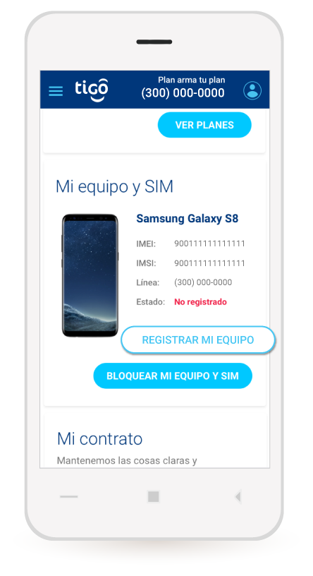 Registrar celular tigo colombia