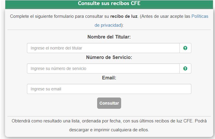 Como saber mi numero de contrato de cfe
