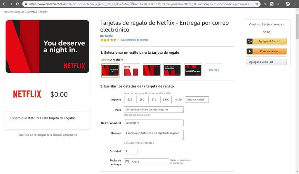 Como pagar netflix con tarjeta de regalo
