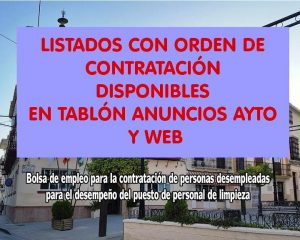 Anuncio de contratacion de personal
