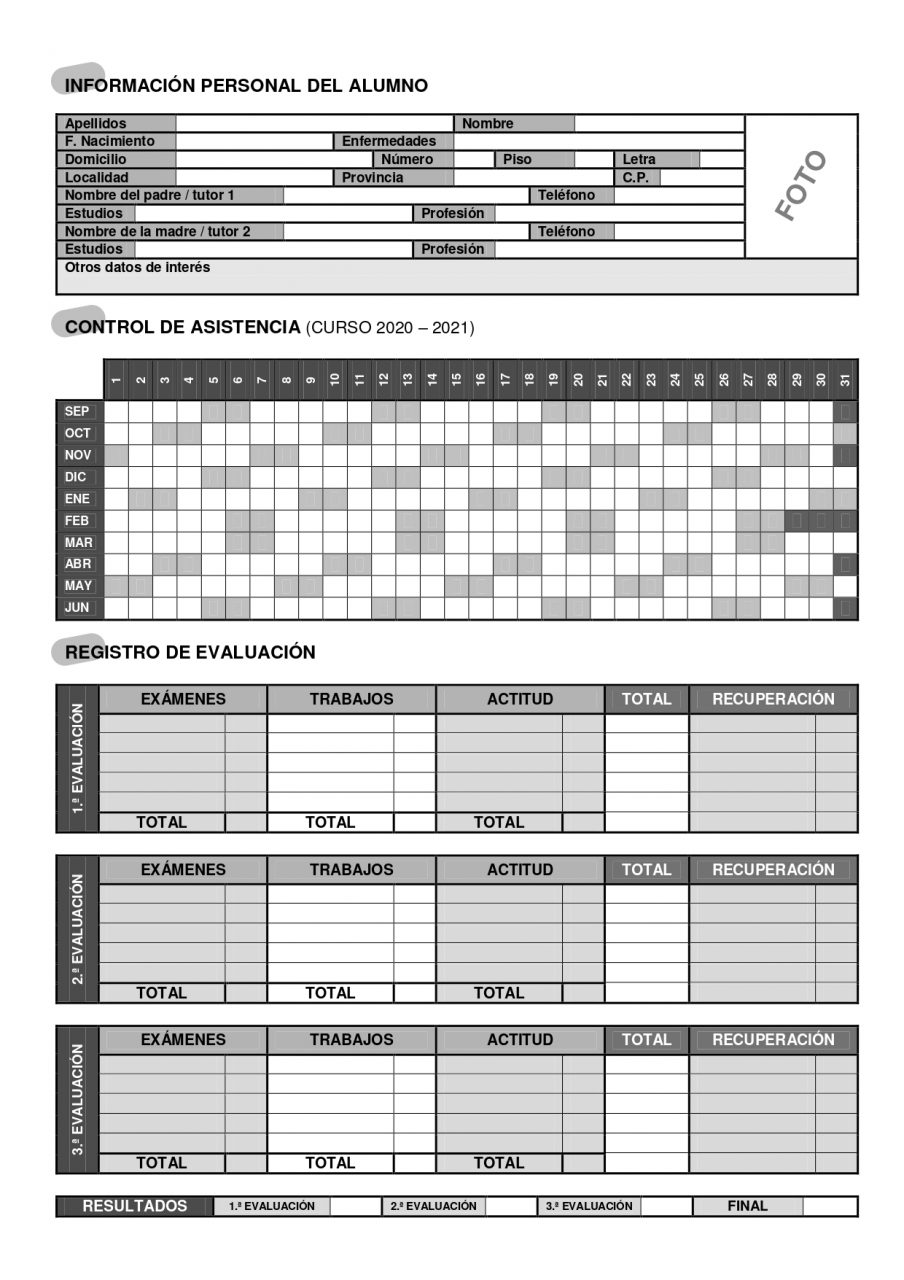 Ficha de registro de informacion