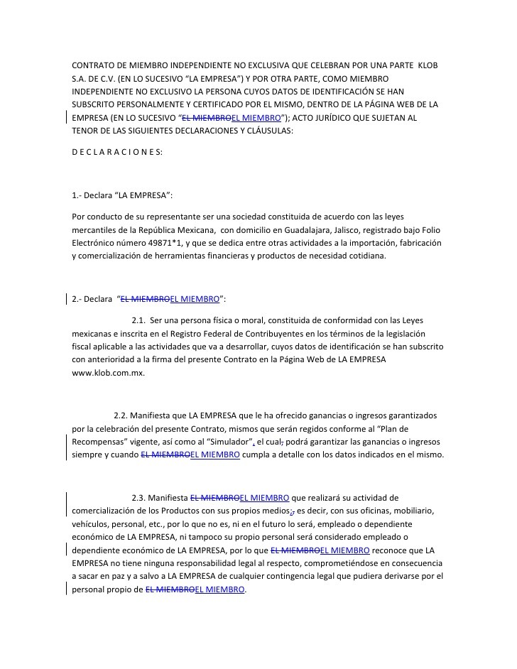 Contrato de exclusividad de venta