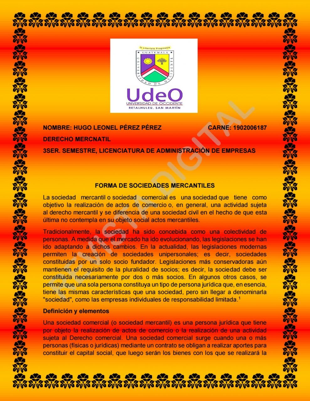 Contrato de sociedad mercantil