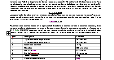 Solicitud de juguetes para el dia del niño
