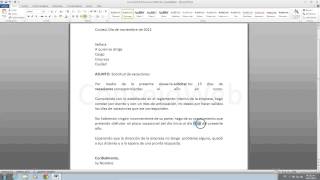 Como hacer una carta de solicitud