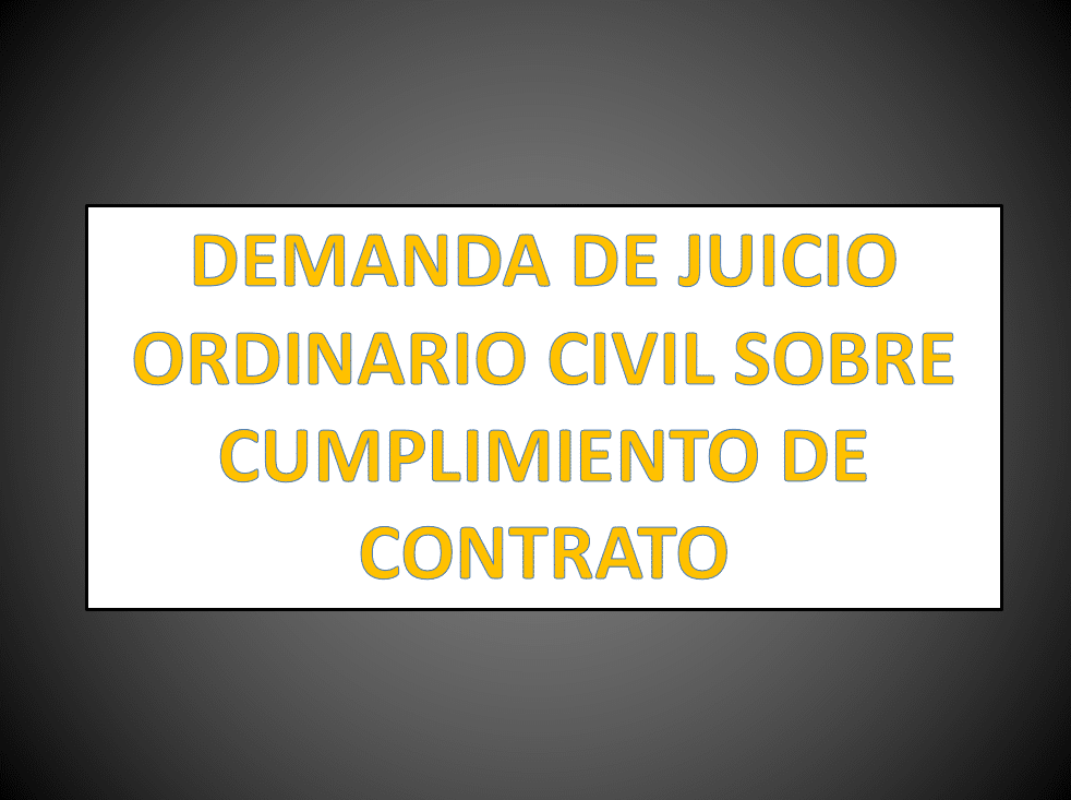 Accion de cumplimiento de contrato