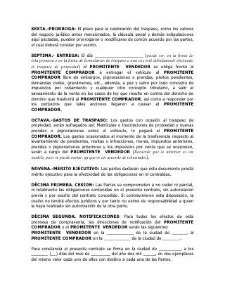 Contrato de traspaso de negocio sencillo mexico