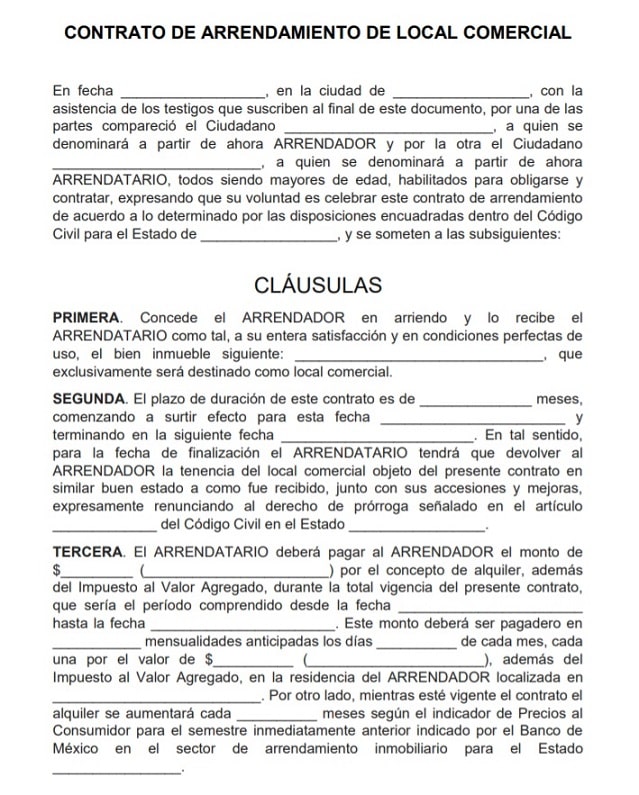 Contrato de arrendamiento de departamento