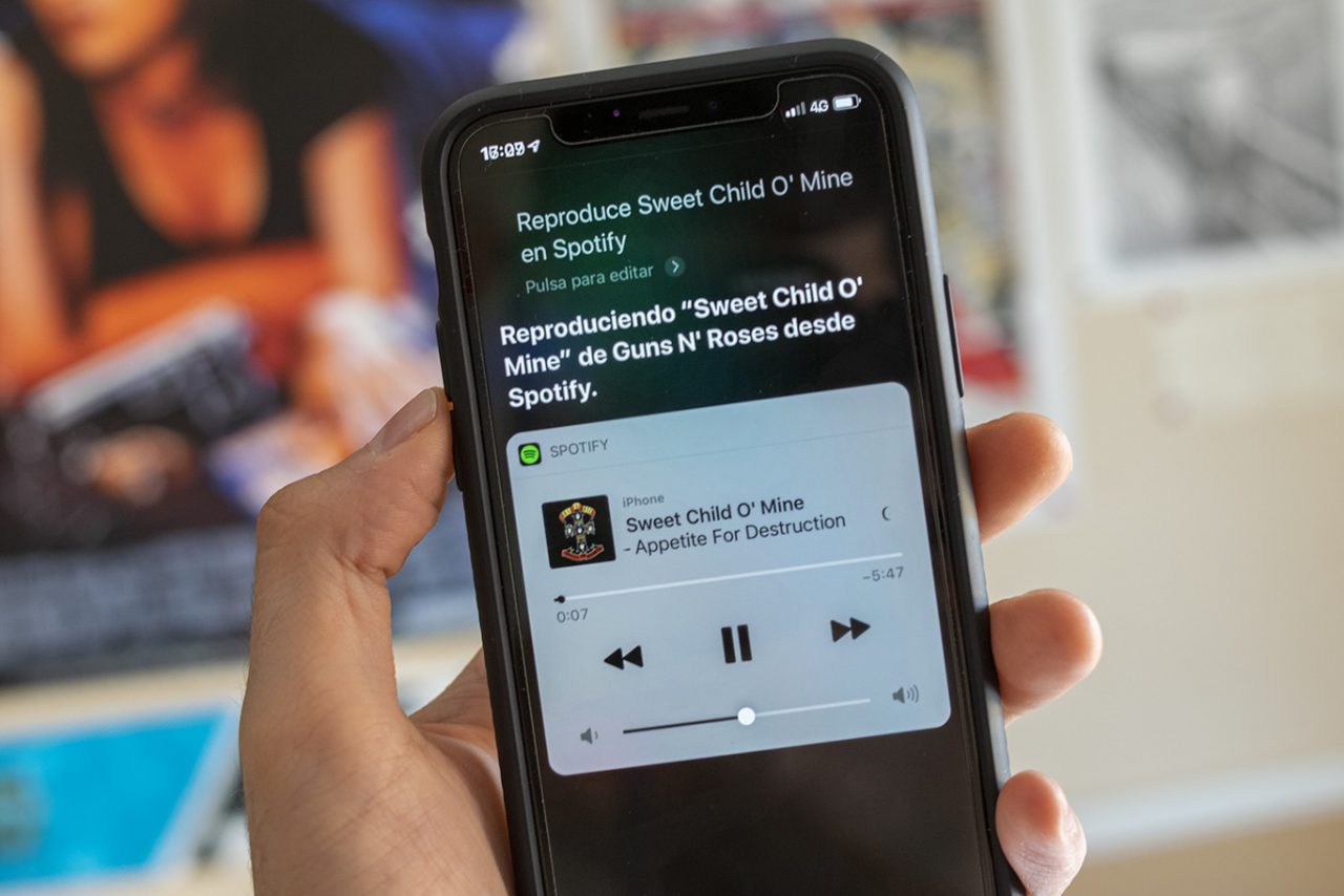 Spotify en pantalla de bloqueo