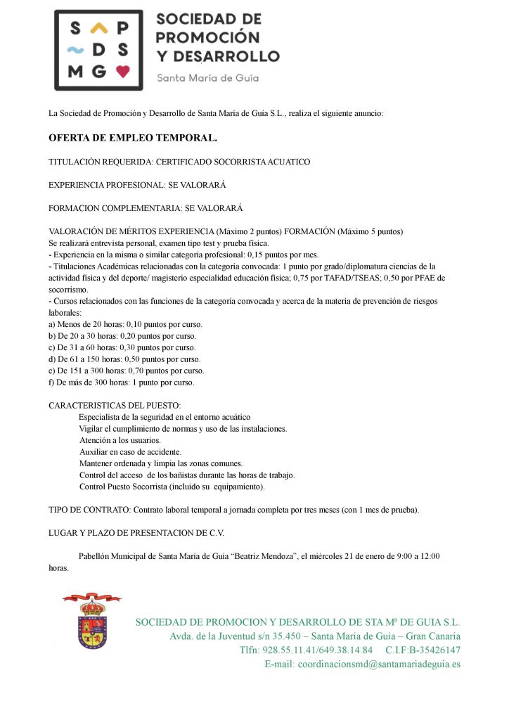 Caracteristicas de solicitud de empleo