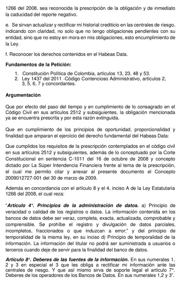 Formato derecho de peticion pdf