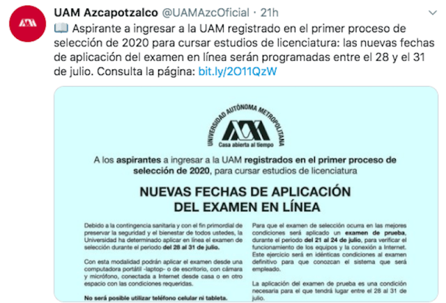 Uam convocatoria 2020 registro