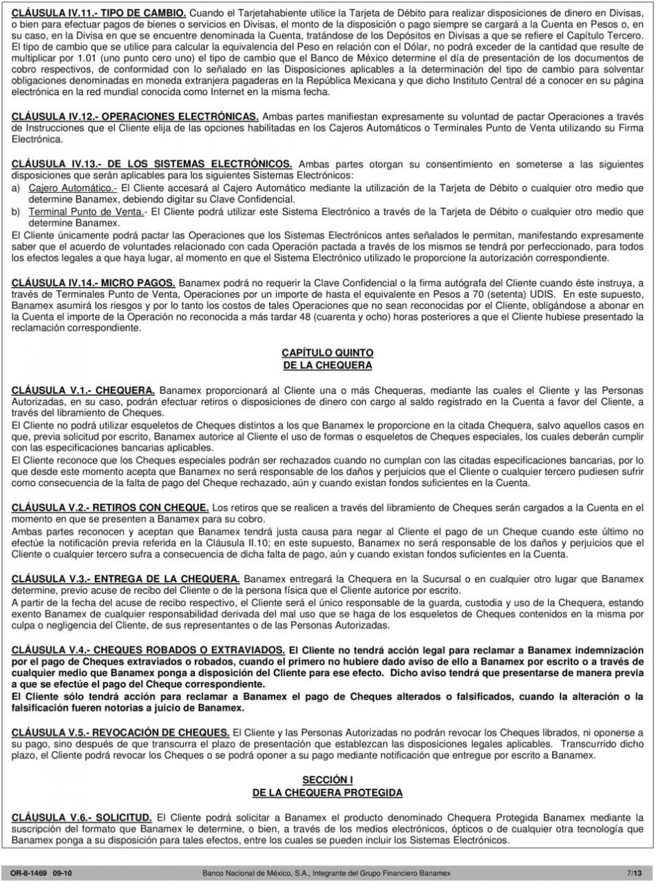 Carta para solicitar chequera banamex