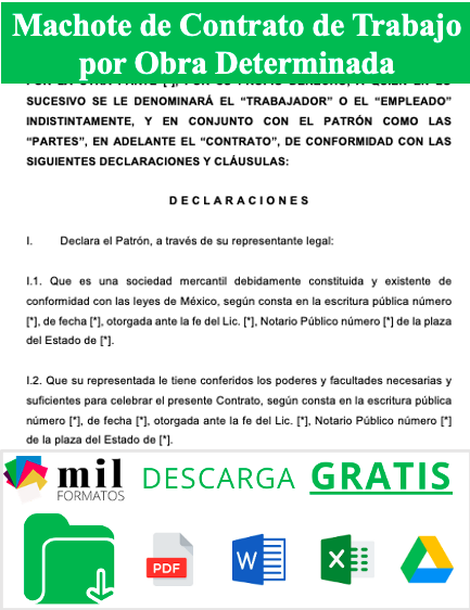 Contrato de trabajo por obra determinada