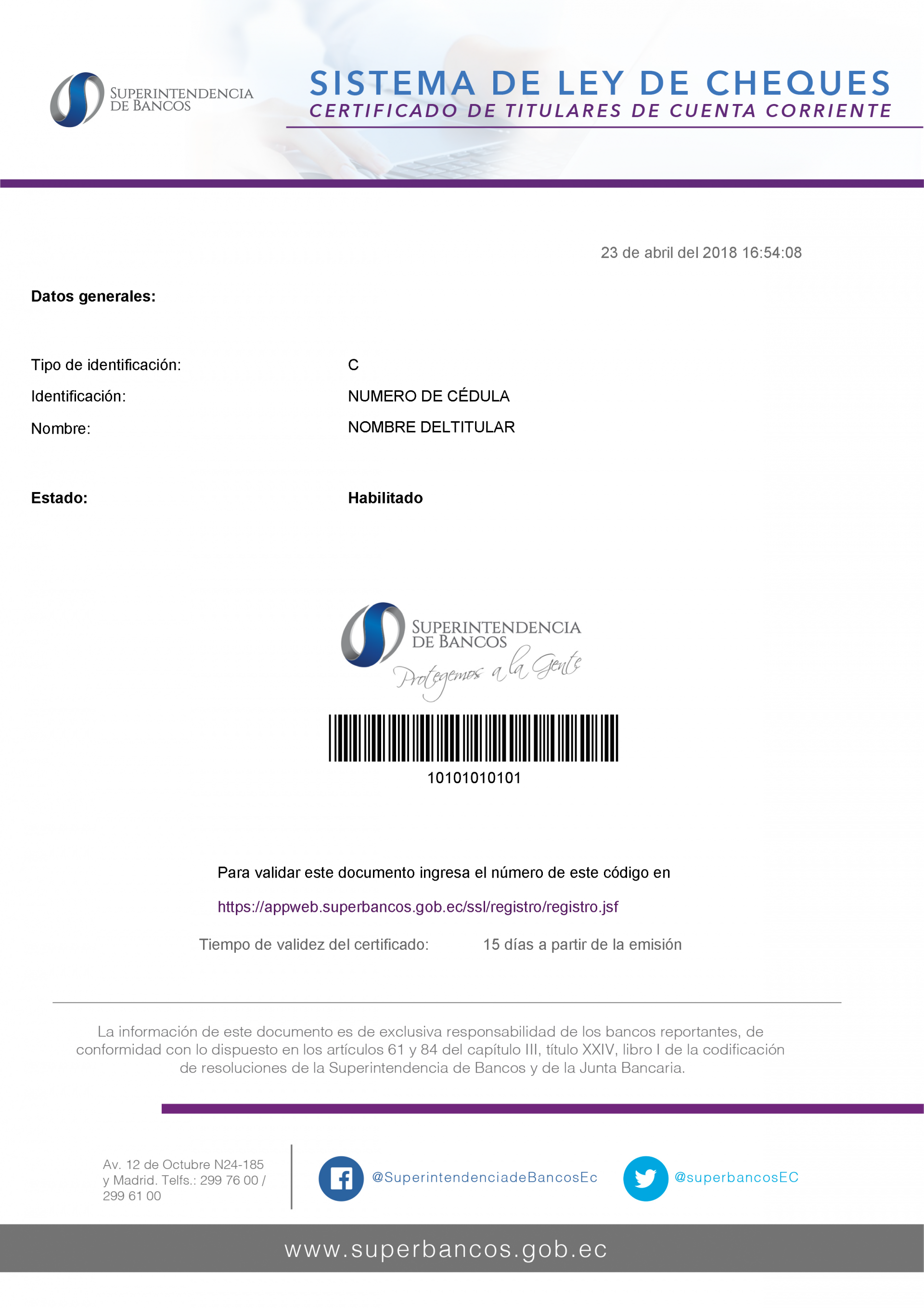 Certificado de no inhabilitado