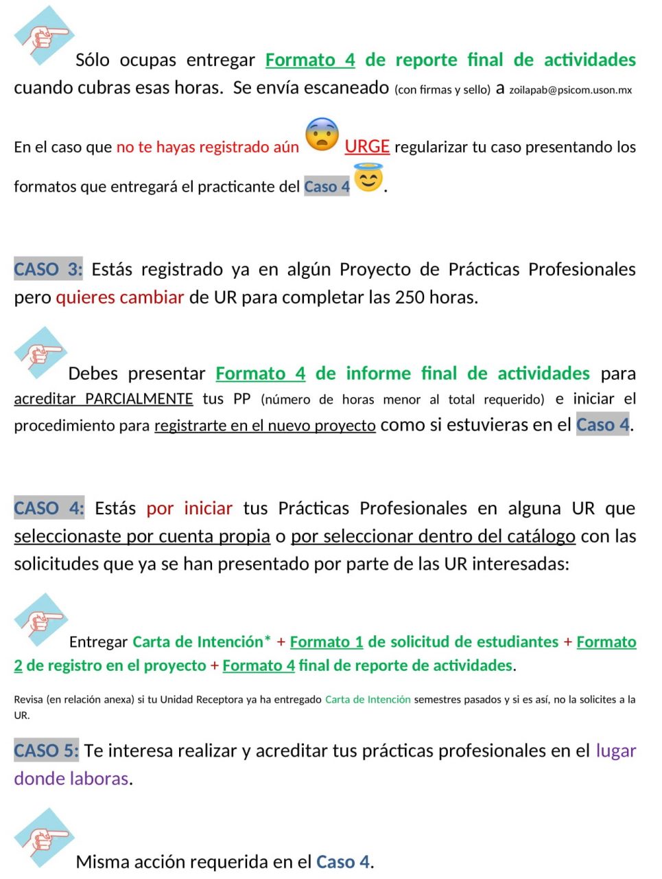 Solicitud para realizar practicas profesionales