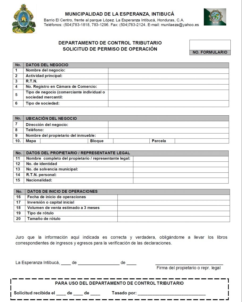 Solicitud de entrada y tramite 2018