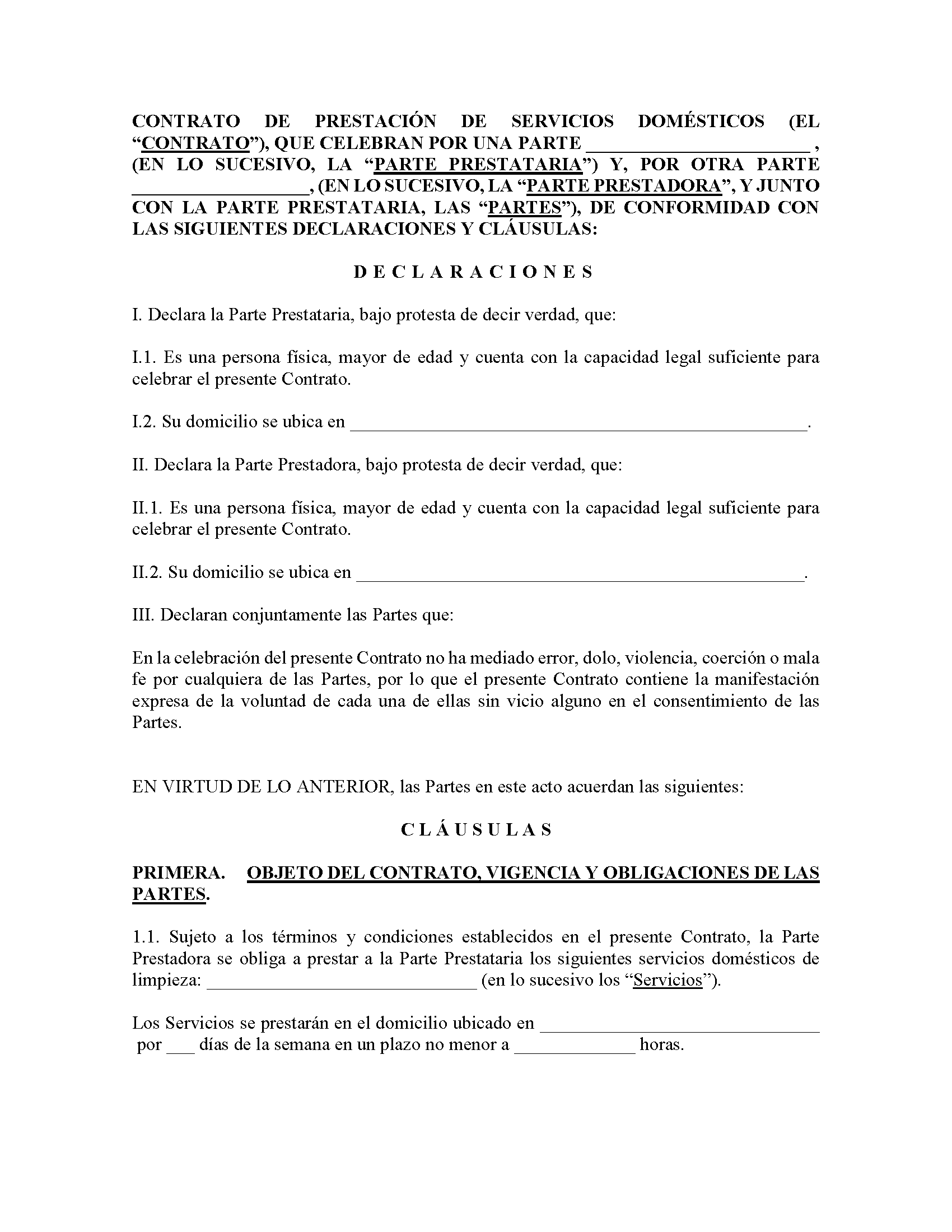 Formato de rescisión de contrato de prestacion de servicios