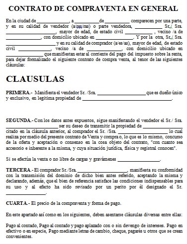 Clausulas de un contrato ejemplos