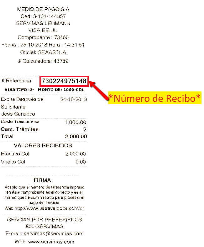 Tramite visa grupo familiar